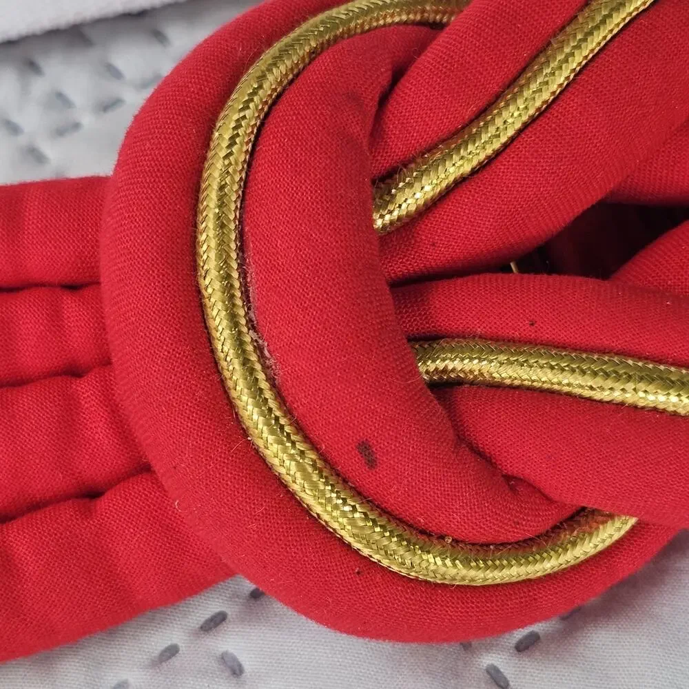 Vintage 80s Rope Elastic Stretch Belts With Buckle Lot Of 3 Polka Dot Wide